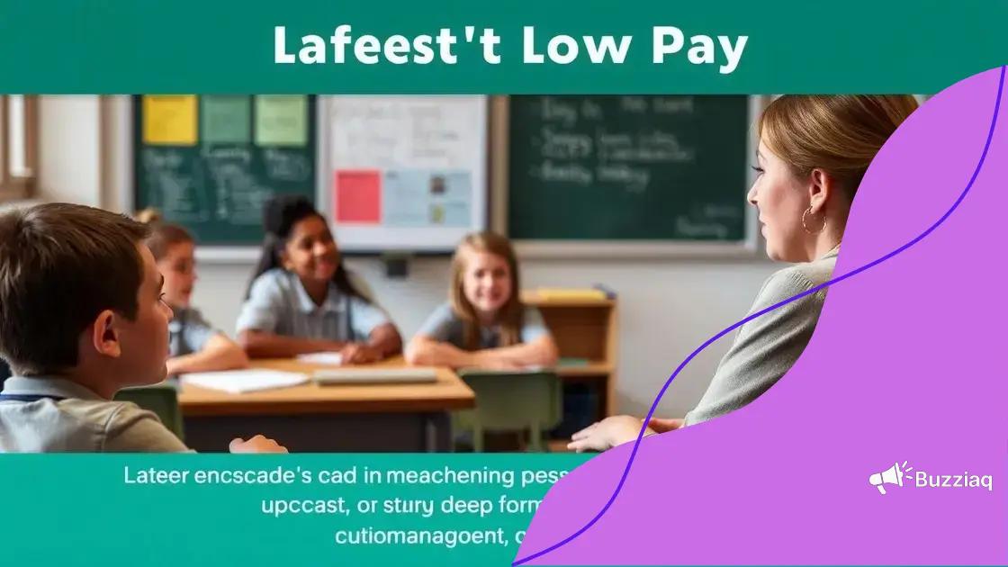 Impact of low pay on education quality