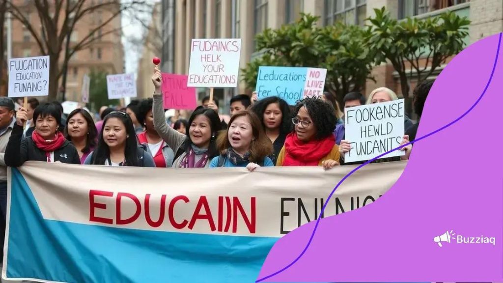 NEA protests planned cuts to education funding