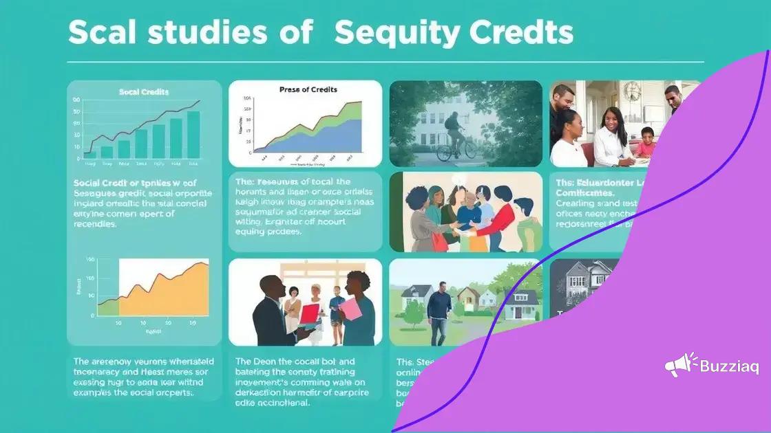Case studies of effective social equity credits