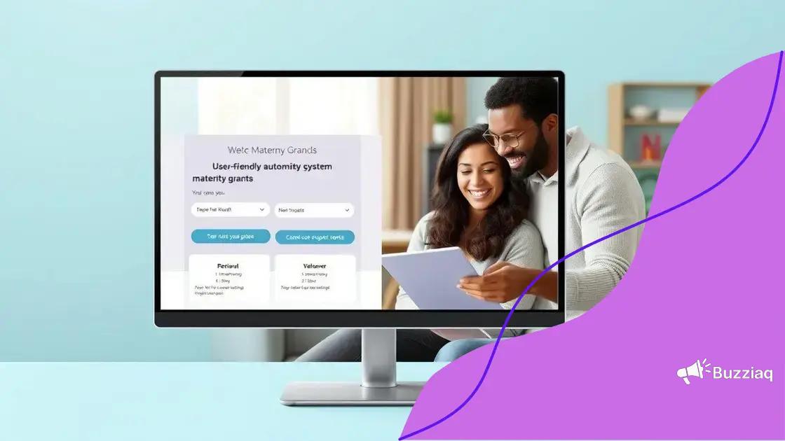 Benefits of using automated systems for maternity grants