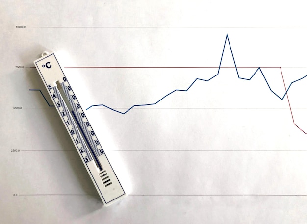 A graph showing inflation rates over the past year, indicating a slight decrease but still remaining above the target rate. The graph is clean, informative, and easy to understand, showing a clear trend of inflation.