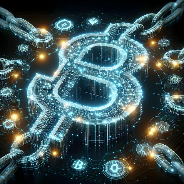A digital graphic depicting a blockchain network overlaid with a dollar sign, symbolizing the integration of blockchain technology with financial regulations and cryptocurrency taxation.